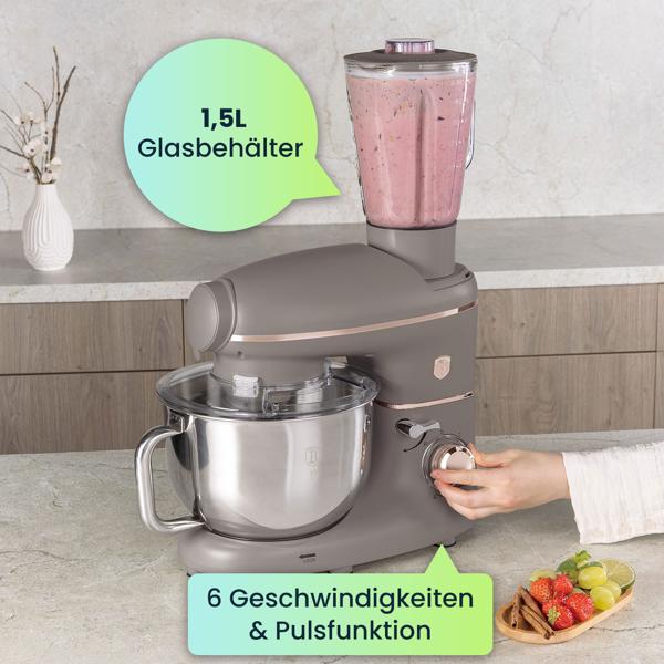 Berlinger Haus Küchenmaschine 1500W Mit Fleischwolf Und Zubehör - Sahara Collection