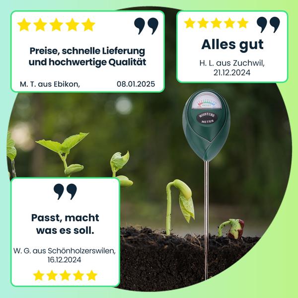 9er-Set Feuchtigkeitsmessgerät für Pflanzenböden, Feuchtigkeitssensor / Hygrometer Pflanzenerde, zeigt präzise die Feuchtigkeit im Boden an