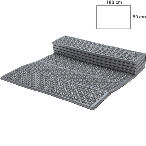 2er-Set Camping-Isomatte faltbar 180x60 cm - Kälteschutz für ungestörten Schlaf - robuste PE-Schaum/Aluminium-Matte - leicht zu transportieren