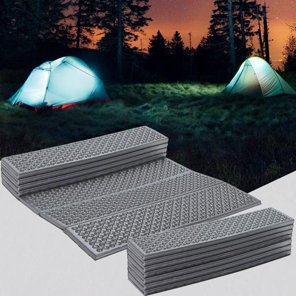 2er-Set Camping-Isomatte faltbar 180x60 cm - Kälteschutz für ungestörten Schlaf - robuste PE-Schaum/Aluminium-Matte - leicht zu transportieren