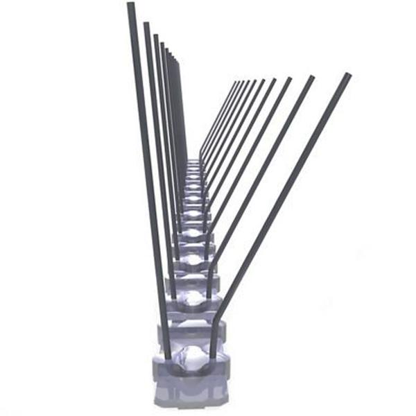 10er-Set Spikes zur Taubenabwehr, 2-reihig mit Edelstahl-Spitzen, 5 m