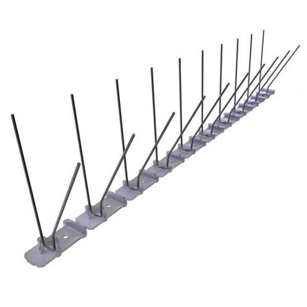 10er-Set Spikes zur Taubenabwehr, 2-reihig mit Edelstahl-Spitzen, 5 m