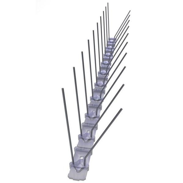 10er-Set Spikes zur Taubenabwehr, 2-reihig mit Edelstahl-Spitzen, 5 m