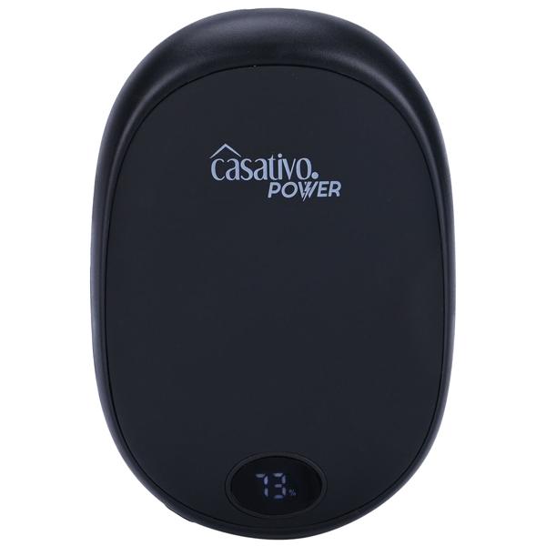 2er-Set Zuverlässiger 2in1 USB Handwärmer mit Powerbank Funktion, 10.000 mAh, schwarz, warme Hände und gleichzeitig das Smartphone laden