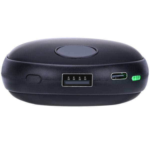 2er-Set Zuverlässiger 2in1 USB Handwärmer mit Powerbank Funktion, 10.000 mAh, schwarz, warme Hände und gleichzeitig das Smartphone laden