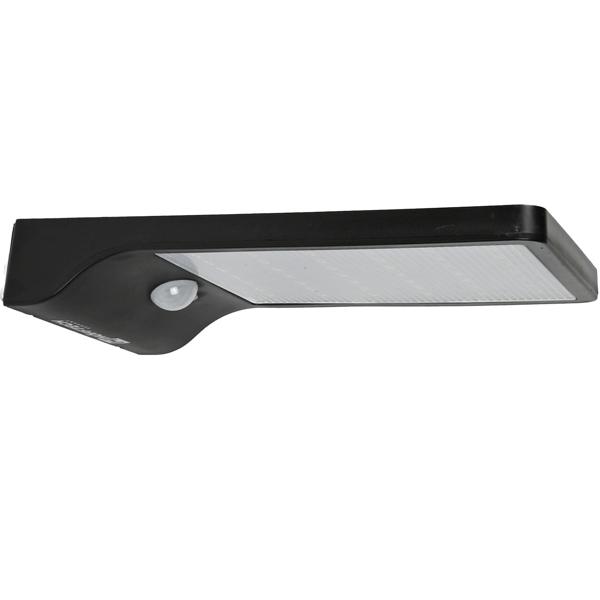 4er-Set Solar Aussenwandleuchte mit Bewegungssensor - 50lm, IP44, spritzwassergeschützt - 120° Erfassung, 42 LEDs, warmweiss - Akku: 3.7V 2200mAh