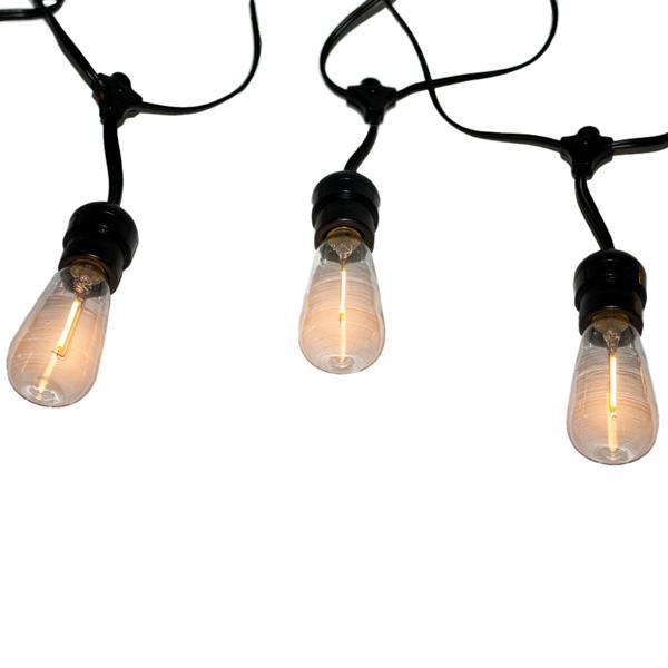 2er Set Solar-Lichterkette im Glühbirnen-Design: 10 warmweisse LEDs, 6 m, Dämmerungssensor & IP44- Gemütliche Beleuchtung für Garten & Balkon