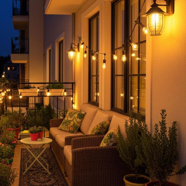 2er Set Solar-Lichterkette im Glühbirnen-Design: 10 warmweisse LEDs, 6 m, Dämmerungssensor & IP44- Gemütliche Beleuchtung für Garten & Balkon