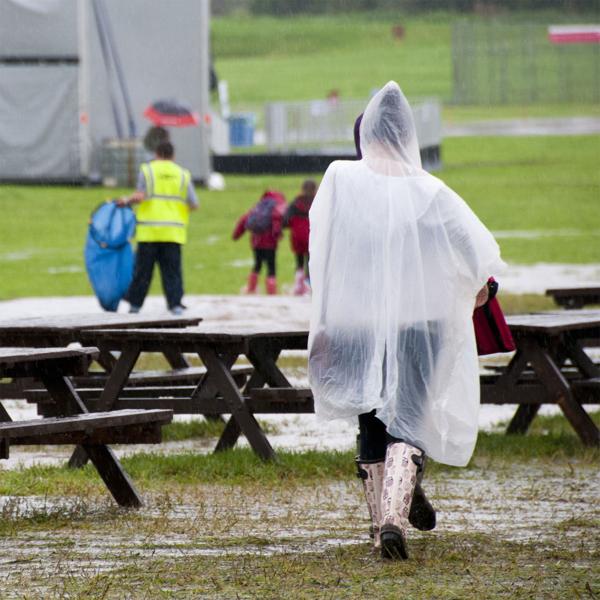 16er-Set Notfall Regenponcho - transparent, mit Kapuze & Ärmeln, wiederverwendbar - robustes PE-Material, 20g, ca. 122x125cm - für Wanderungen
