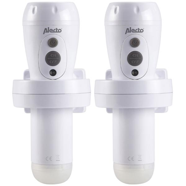2er-Set Akku LED-Taschenlampe: 200lm, Einschaltautomatik, Nachtlicht, weiss - Automatik Notlicht & Taschenlampe in Einem – Praktisch & Zuverlässig