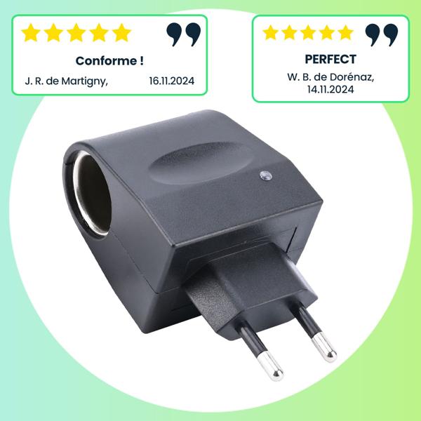 lot de 2 mini-transformateurs de tension, 230V à 12V, 1000mA / 12 Watt