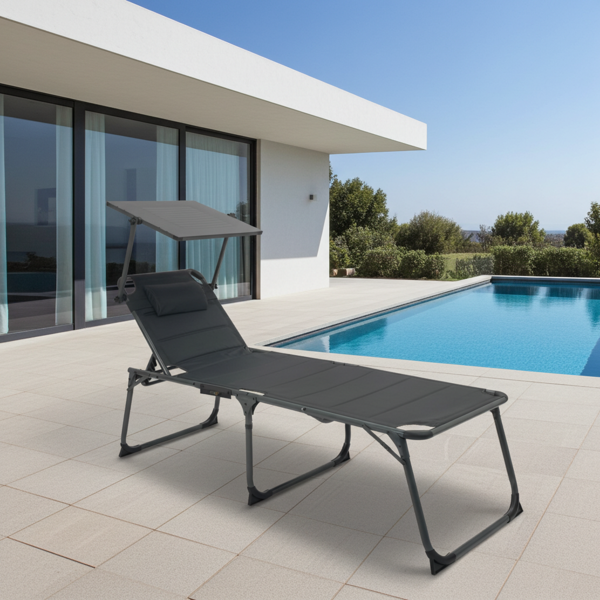 Multifunktionale Solar-Sonnenliege: 20W Solarpanel, 2 x USB, faltbar & wetterfest (IP54) - ideal für Garten, Terrasse, Camping & mehr