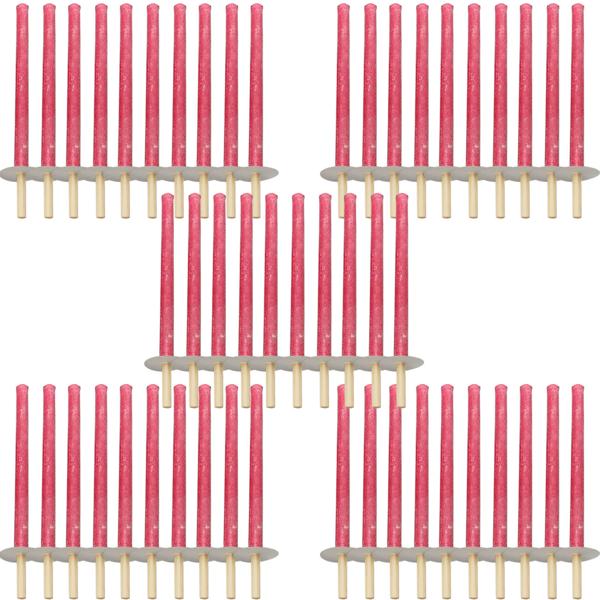 Torches cire extérieur (50 pcs) - 45 cm - Combustion 75 min - Manche bois & protection main - Déco fête jardin/mariage - Qualité Allemande