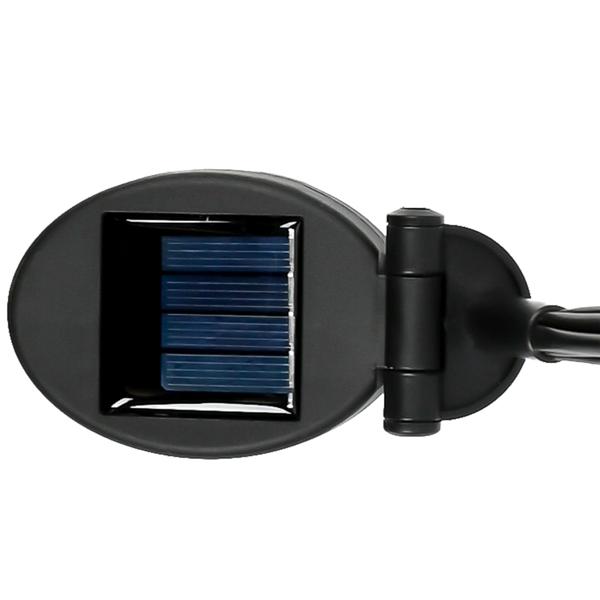2er-Set LED Solar-Gartenlampe Glühwürmchen mit 6 Armen, bewegliche LEDs, rostfreier Stahl, IP44, Erdspiess, schwarz, für zauberhafte Lichteffekte