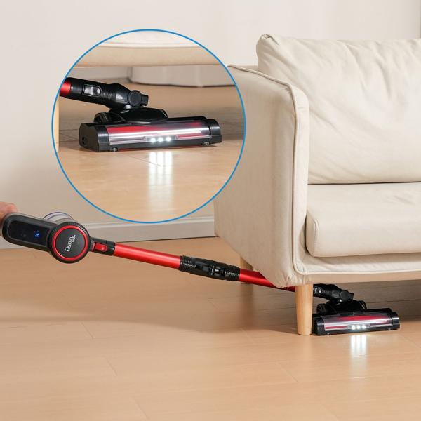 Akku-Handstaubsauger & Bodensauger 2in1 mit Elektrobürste: 18 kPa Saugkraft, beutellos, 2 Modi – Schmutz & Staub einfach verschwinden lassen
