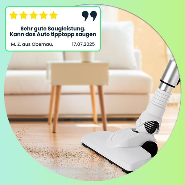 Leistungsstarker 2in1 Zyklon Staubsauger 500W (15kPa): Hand- & Bodensauger mit HEPA-Filter. 800ml Behälter, 7m Kabel - Für Allergiker & Reinigung