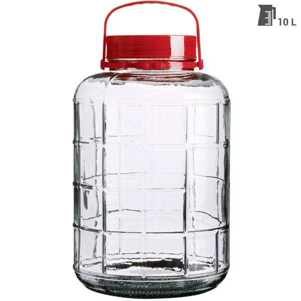 Vaso di stoccaggio con manico, vaso a bocca larga, 10 litri