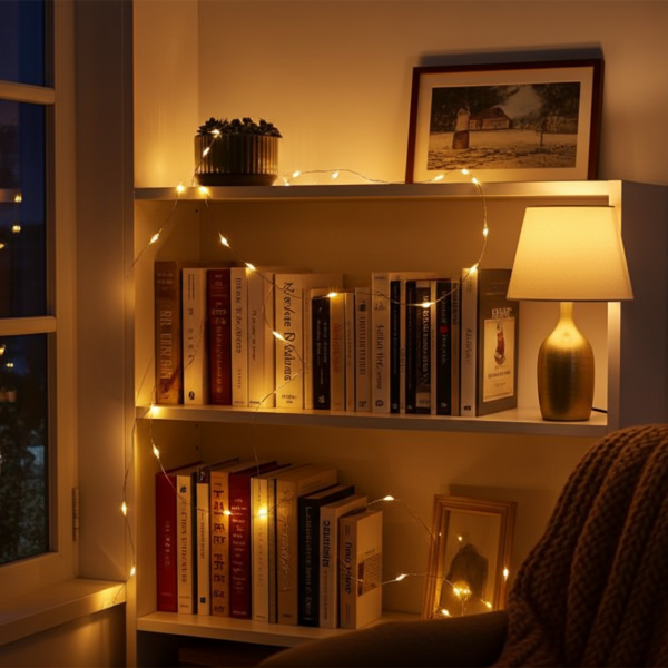 LED-Micro-Lichterkette 5m – 100 warmweisse LEDs, batteriebetrieben – flexibel, langlebig & stimmungsvoll – ideal zur Weihnachtsdekoration