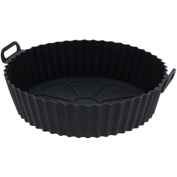lot de 2 garnitures en silicone pour friteuse à air chaud, 20,5 x 22,5 cm, noir