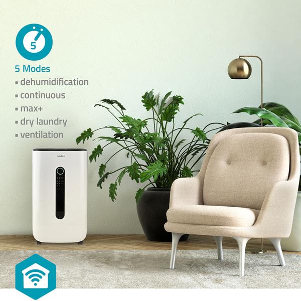 5 in 1 SmartLife Luftentfeuchter, 5 Betriebsmodi, 20 l/Tag, Beugt Schimmelbildung vor, optimales Raumklima, 6,5 l Wassertank, per App bedienbar