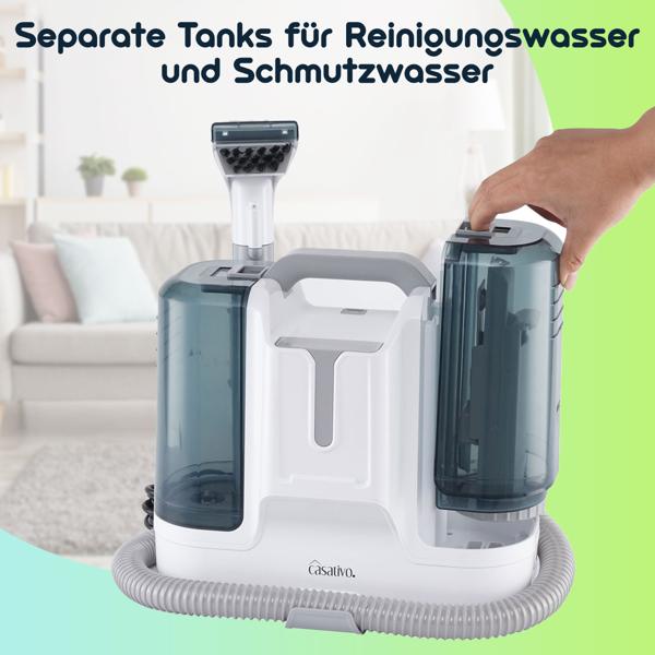 Polsterreinigungsset: 450-Watt-Waschsauger & Polsterreiniger-Konzentrat für strahlend saubere Polster, Autositze und Textilien – nachhaltig & effizient