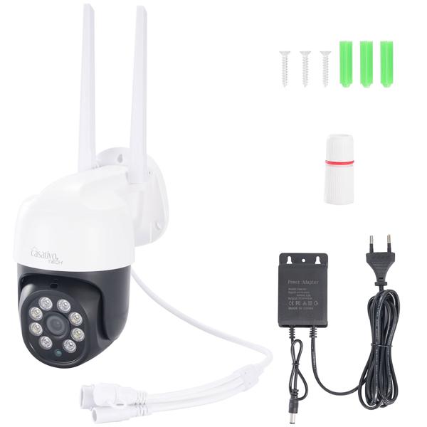 WLAN Outdoor Überwachungskamera 2K: IP66, Pan-Tilt: Volle Kontrolle & brillante Überwachung für Ihr Zuhause – Tag & Nacht