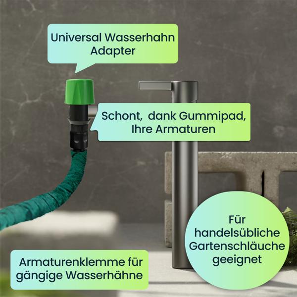 Universal Wasserhahn Adapter: Macht jeden Hahn zum Schlauchanschluss für Garten & Haushalt, praktisch & einfach zu montieren, für flexible Bewässerung