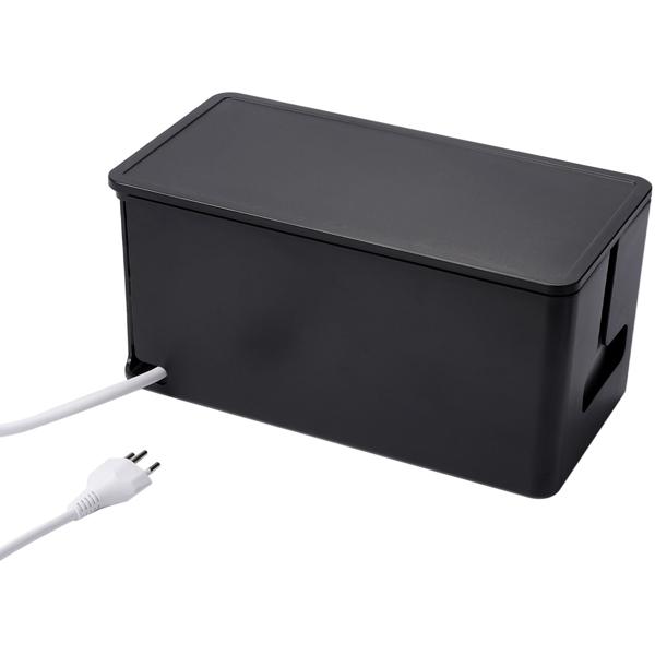 6-fach Steckdosenleiste mit genialer Kabelbox schwarz (CH) PLUS 3x USB-A, USB-C, 15W – Optimal für ordentliches Laden & sichere Stromversorgung