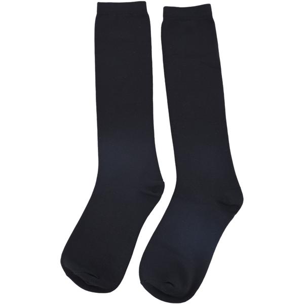 Reise-Kniestrümpfe Gr. M (39-43) mit Stützfunktion – Kompressionsstrümpfe gegen müde Beine & Schwellungen, Komfortbund, schwarz