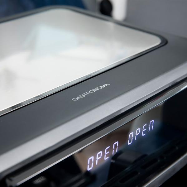 Friteuse à air chaud XXL premium: 10 litres, double zone, panier séparable, air fryer avec écran tactile, noir/argent, puissance élevée de 2400 W
