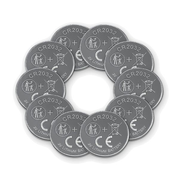 CR2032 Lithium-Knopfzellen (10er-Set), 3V – Powerpack für Autoschlüssel, Uhren & Smart Home Geräte – Langlebige Batterien