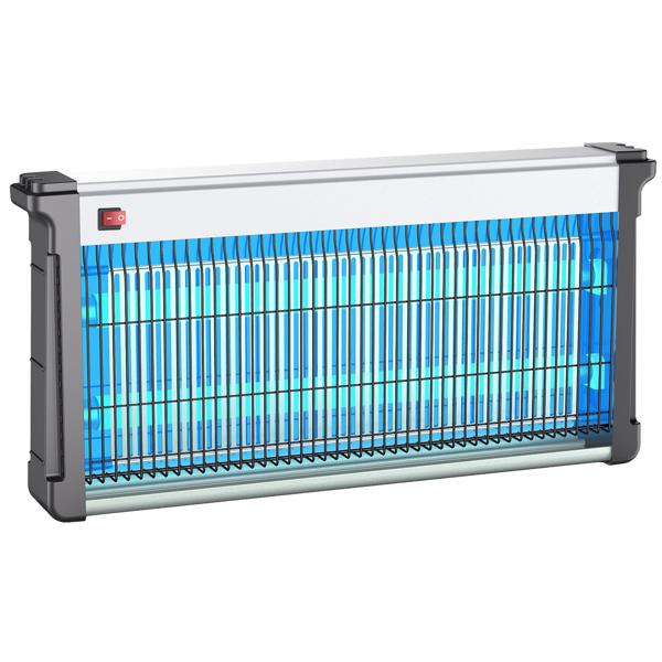 Destructeur d‘insectes UV professionnel (30W, jusqu‘à 80m²) - Destructeur de mouches fiable pour la gastronomie, la terrasse & la maison, non toxique, économie d‘énergie