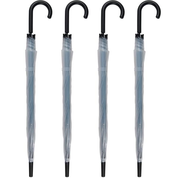 4er-Set Transparenter Kuppel-Regenschirm, Ø 100 cm – Modern & stilvoll, stabiler Stockschirm, klare Sicht bei Regen