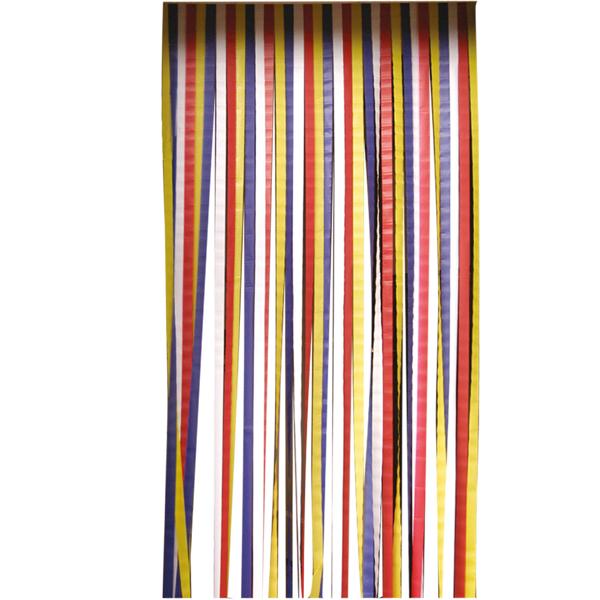 set di 2 tende a strisce con zanzariera, colorate, circa 210 x 90 cm