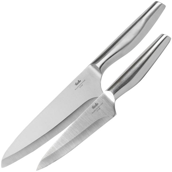 Set couteaux universels Fissler (2 pièces) - Lames acier inoxydable chrome-molybdène-vanadium, recyclé - Poignées ergonomiques - RedDot/Green Award