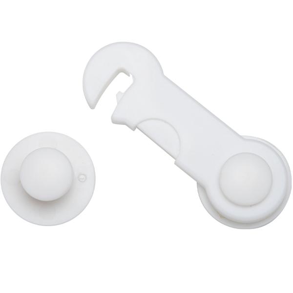 Bloque-portes adhésifs bébés (lot de 10) - Sécurité enfant tiroirs, placards, vitrines - Pastilles 3M blanches - Installation facile sans perçage