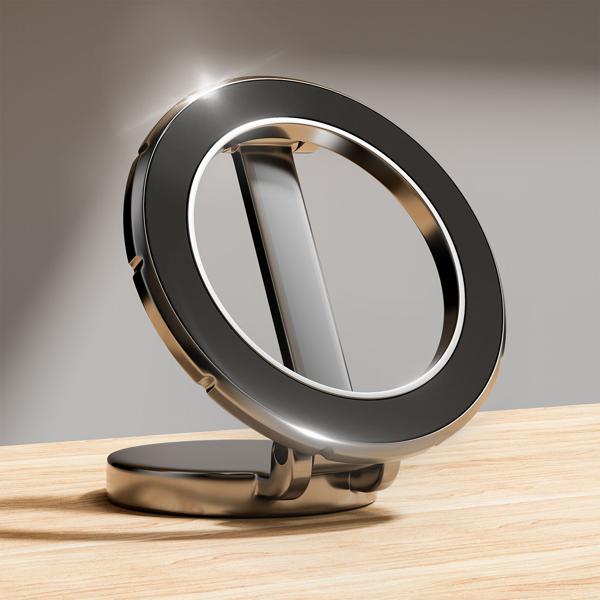 Elegante Auto Smartphone-Halterung MagSafe komp., silber, 360° drehbar, einfache Montage, sichere KFZ-Handy-Magnethalterung für iPhone 16,15,14,13,12