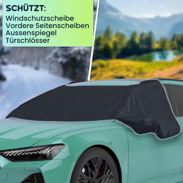 3er-Set Autoscheibenabdeckung - Seitenscheibenschutz, Magnet-Befestigung, universell passend - 270x94 cm - Winter & Sommer UV-Schutz