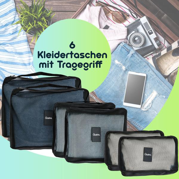 Praktische Organizer-Taschen (12er-Set) für Koffer, Rucksack & Reisetasche: Für strukturiertes Packen, kompakt, leicht & ideal für Reisen
