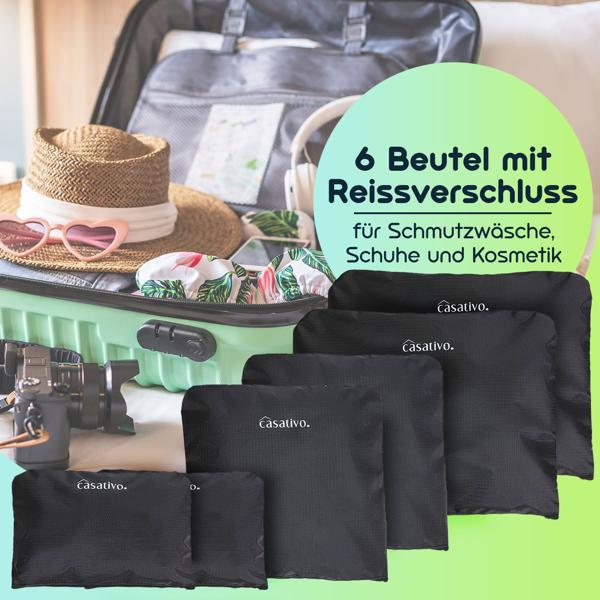 Praktische Organizer-Taschen (12er-Set) für Koffer, Rucksack & Reisetasche: Für strukturiertes Packen, kompakt, leicht & ideal für Reisen