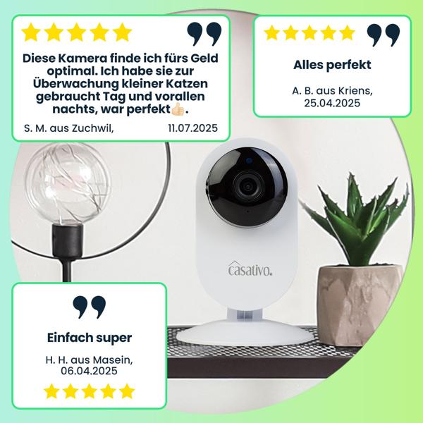 2er-Set Hochauflösende Full-HD-IP-Überwachungskamera mit, Nachtsicht. Bewegungserkennung & Zwei-Wege-Audio, Überwachung für Ihr Zuhause & Büro