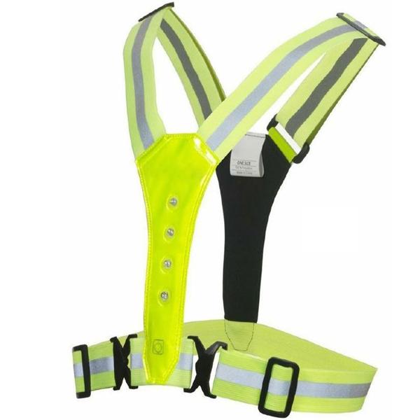 2er-Set Hochsichtbare Sicherheitsweste in Neongelb, 3 Leuchtmodi, wasserfest & verstellbar – Gürtelweste ideal für Jogger, Radfahrer & Outdoor-Sport bei Dunkelheit