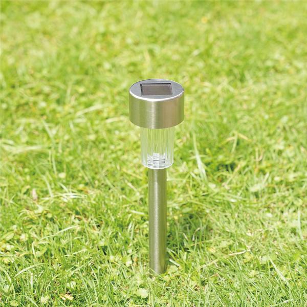 6 mini-lampes d’extérieur – balises solaires avec capteur crépusculaire et piquet – résistantes aux intempéries – éclairage automatique et élégant pour des allées sûres