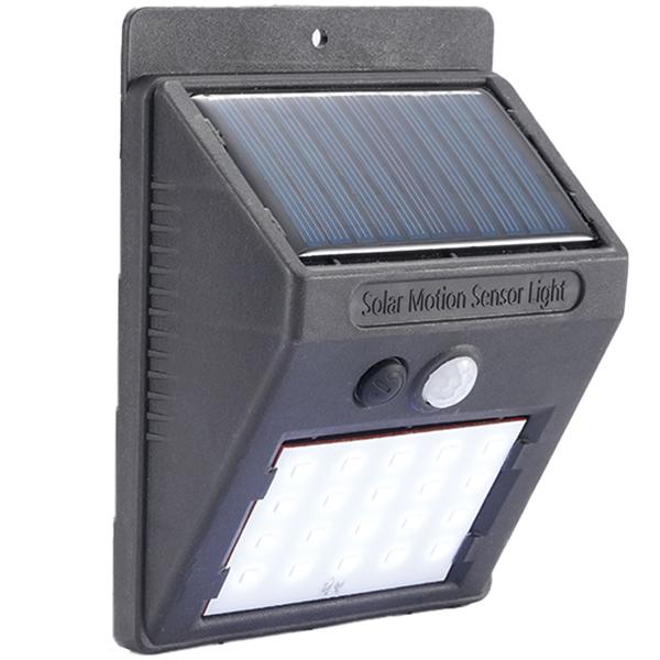 Solar LED-Wandleuchte mit Bewegungsmelder – Helle Aussenleuchte mit 20 SMD-LEDs, energiesparend & IP44