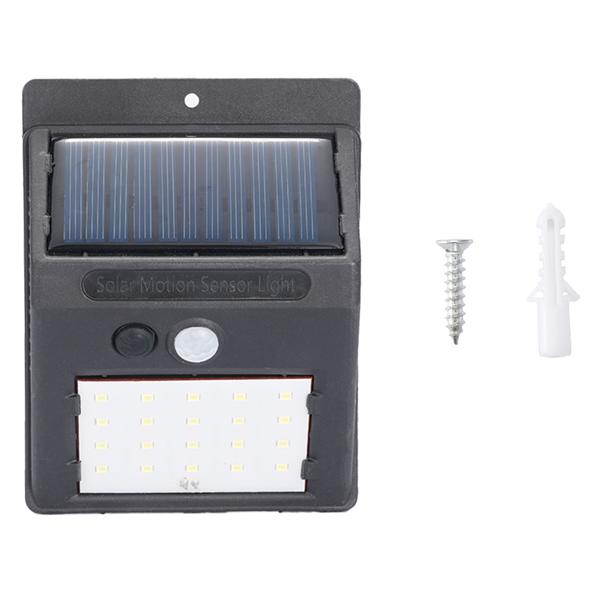 Solar LED-Wandleuchte mit Bewegungsmelder – Helle Aussenleuchte mit 20 SMD-LEDs, energiesparend & IP44