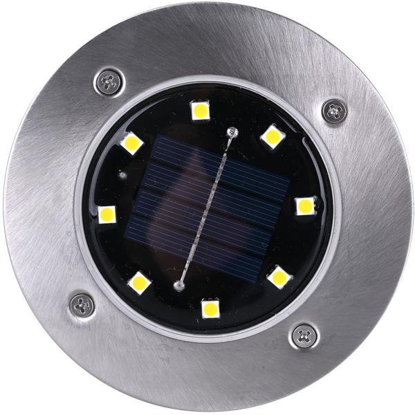 Proiettore solare da pavimento di pregio, 200 lm, IP44, con picchetto: lampada esterna luminosa per giardino e sentieri – crea sicurezza e accenti di luce