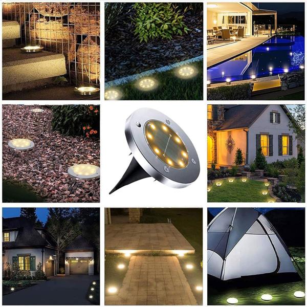 Proiettore solare da pavimento di pregio, 200 lm, IP44, con picchetto: lampada esterna luminosa per giardino e sentieri – crea sicurezza e accenti di luce