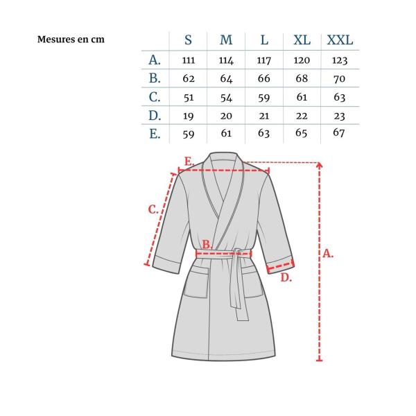 Peignoir en microfibre, 80% polyester, 20% polyamide, bleu, S