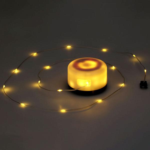 Versatile luce da campeggio ricaricabile 2in1 con catena luminosa a LED da 10 m (7 modalità, 100 LED): Decorazione per tenda e giardino, per indimenticabili serate all‘aperto