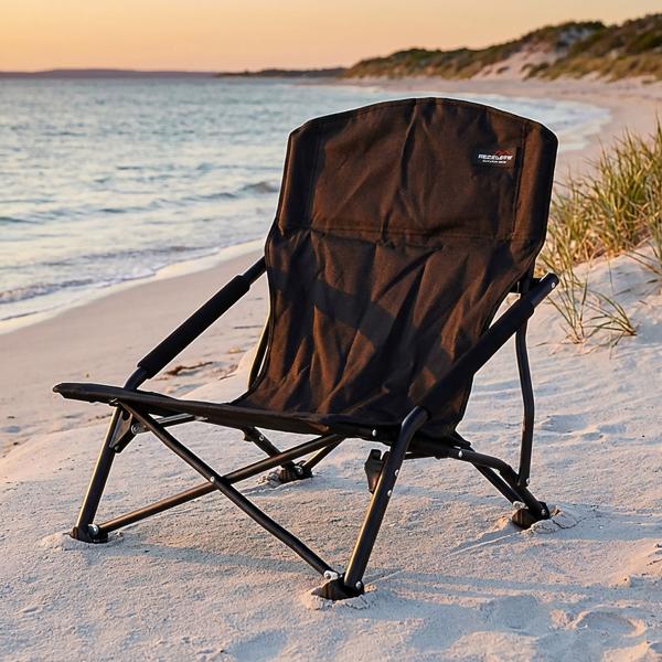 Strandstuhl, schwarz, klappbar